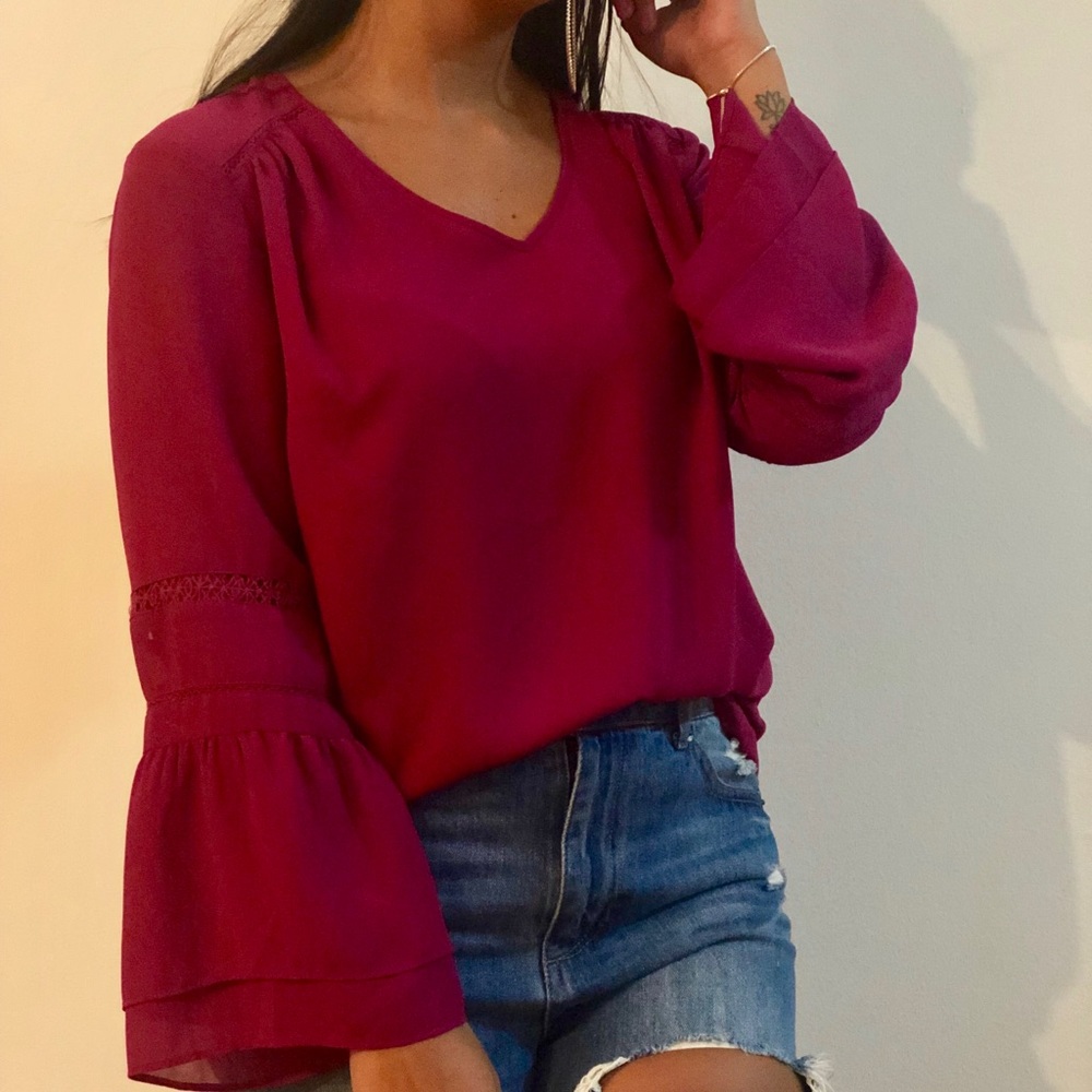 Magenta blouse